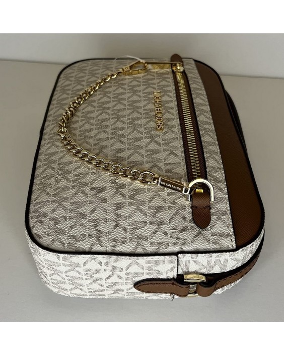 Michael Kors Jet Set Large Chain Crossbody bundled with with SM TZ Coinpouch and Michael Kors Purse Hook