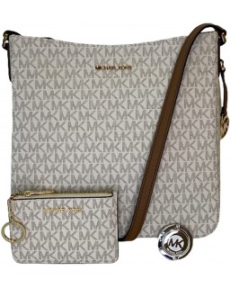 Kabelka Michael Kors Jet Set Travel Large Messenger Crossbody bundled with SM TZ Coinpouch and Michael Kors Purse Hook