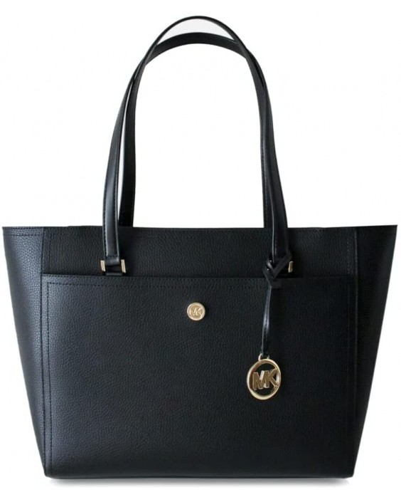 Kabelka Michael Kors Maisie Large Pebbled Kožená 3-in-1 Tote Black MK Signature