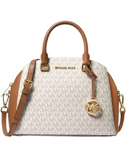 Kabelka Michael Kors Maxine Medium Logo Kožená Dome Satchel