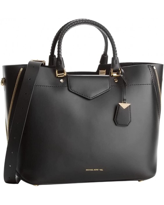 Kabelka Michael Kors Blakely Ladies Medium Kožená Satchel, Black/Gold