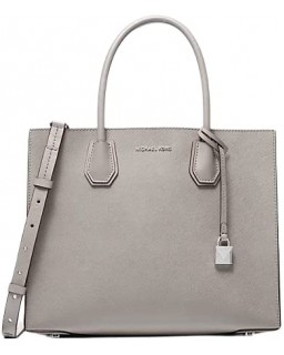 Kabelka Michael Kors Mercer Large Convertible Pearl Grey Kožená Tote