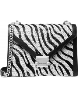 Kabelka Michael Kors Whitney Printed Zebra Kožená Construction Black New