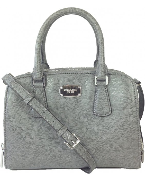 Kabelka Michael Kors Reese Medium Kožená Satchel, Steel Grey