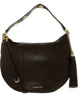 Kabelka Michael Kors Brooklyn Large Convertible Kožená Hobo - Coffee - 30F6ABNH3L-217