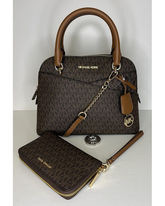 Michael Kors Jet Set Travel MD Dome Xcross Satchel bundled with Large Phone and Michael Kors Purse Hook