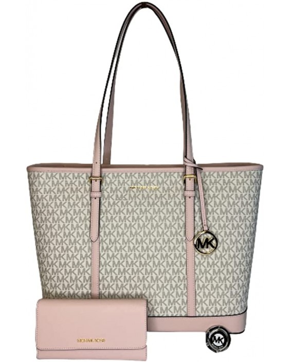 Michael Kors Jet Set Travel Large TZ Tote bundled with Large Trifold and Michael Kors Purse Hook