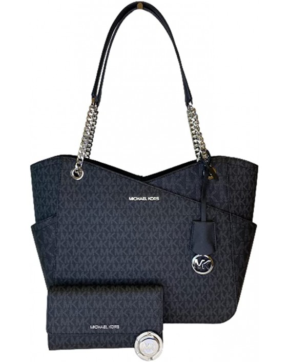 Michael Kors Jet Set Travel Large Chain Tote bundled with Michael Kors Jet Set Travel Trifold