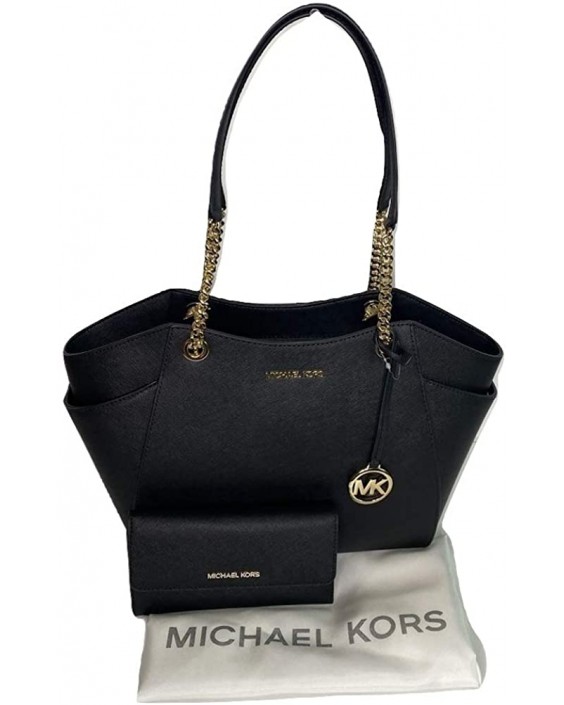 Michael Kors Jet Set Travel Large Chain Tote bundled with Michael Kors Jet Set Travel Trifold