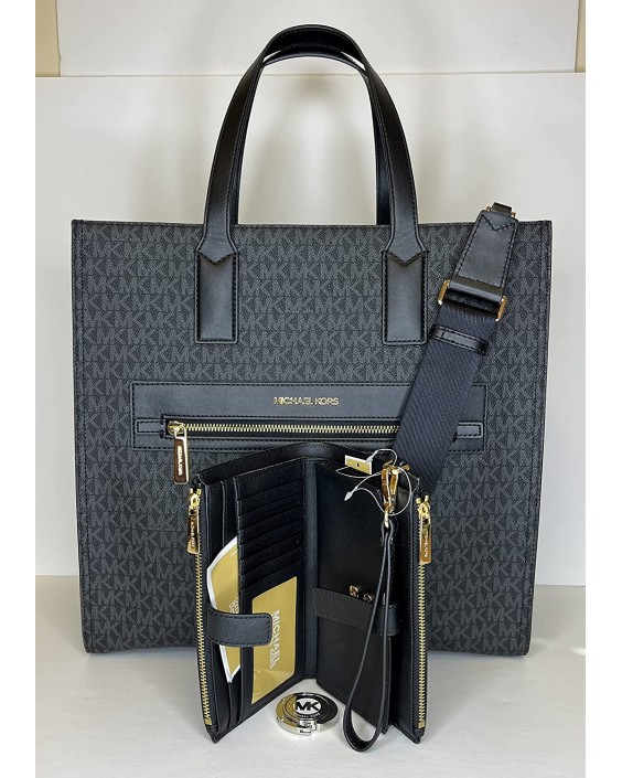 Kabelka Michael Kors Kenly Large NS Tote bundled with LG Double Wristlet and Michael Kors Purse Hook