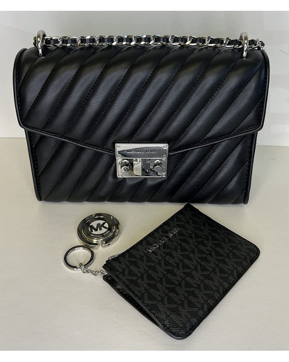 Kabelka Michael Kors Rose Quilted bundled with Michael Kors SM TZ Coinpouch and Michael Kors Purse Hook