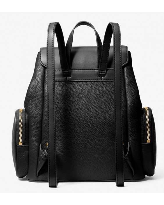 Michael Kors Jet Set MD Chain Backpack bundled with Jet Set Travel LG Flat MF Phone and Michael Kors Purse Hook (Black)