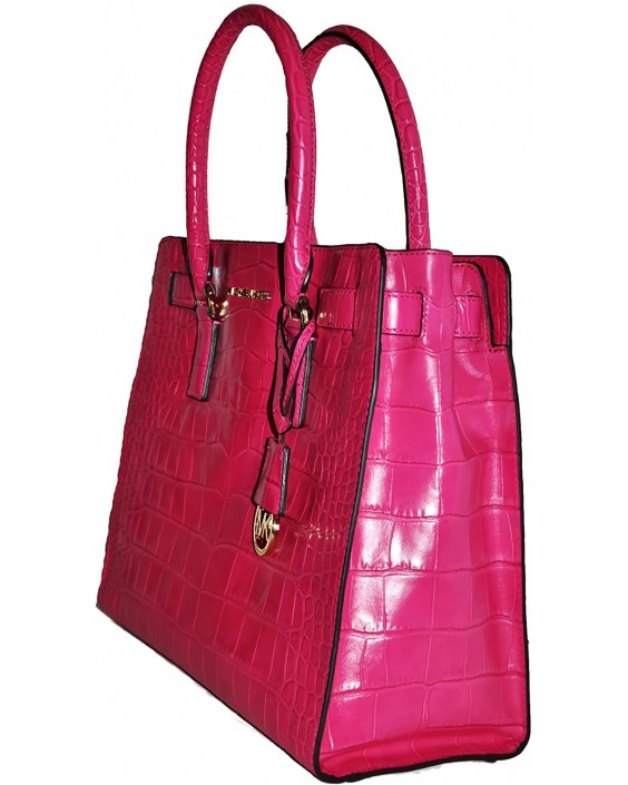 Kabelka Michael Kors Dillon Large North South Tote in Raspberry Embossed Kožená