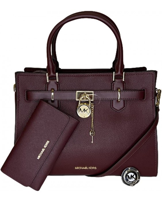 Michael Kors Hamilton MD Satchel bundled with Trifold and Purse Hook