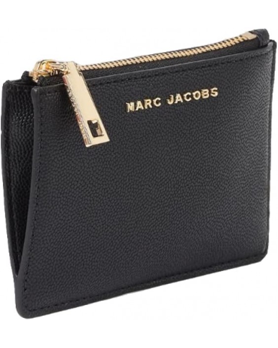 Marc Jacobs M0016996 Black Saffiano Kožená With Gold Hardware Flat Compact