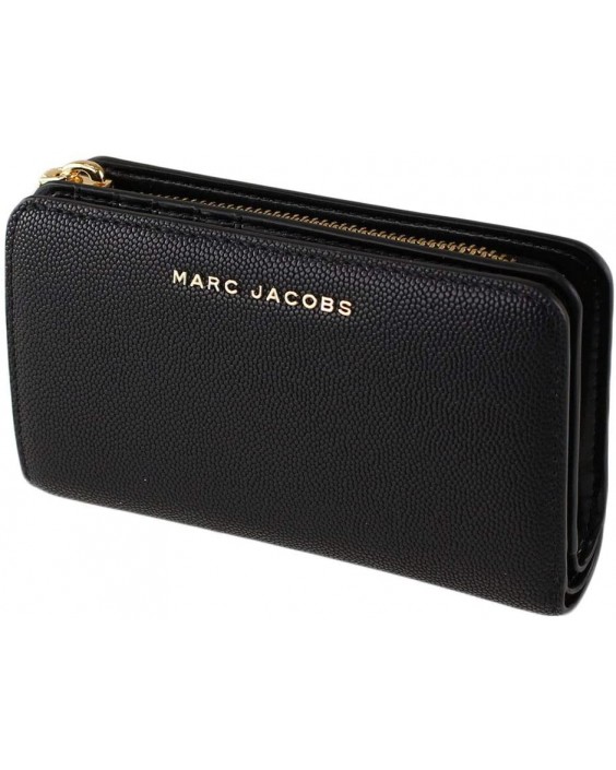 Marc Jacobs M0016990 Black Saffiano Kožená With Gold Hardware Medium Bifold