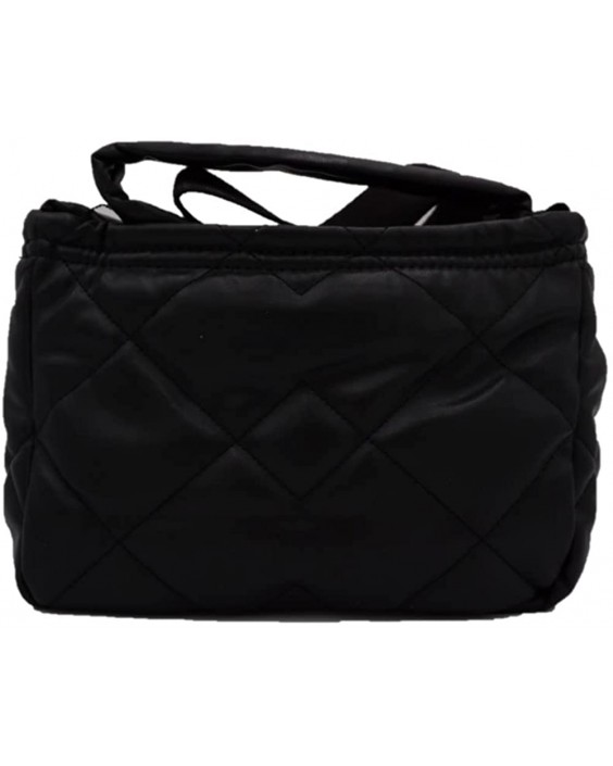 Kabelka Marc Jacobs H108M01RE21 Black With Silver Hardware Kožená Diamond Quilted Crossbody