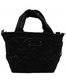 Kabelka Marc Jacobs H006M01RE21 Black With Silver Hardware Kožená Diamond Quilted Crossbody