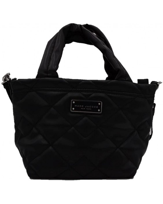 Kabelka Marc Jacobs H006M01RE21 Black With Silver Hardware Kožená Diamond Quilted Crossbody