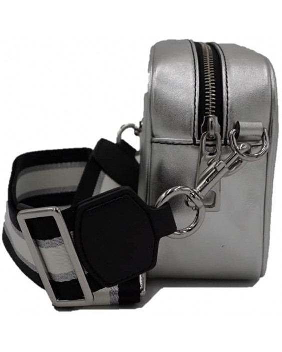 Kabelka Marc Jacobs M0014465 Silver Color With Silver Hardware Flash Collection Kožená Crossbody