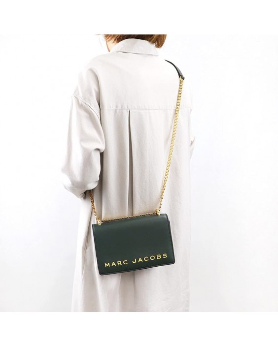 Kabelka Marc Jacobs M0015908 Kombu Green Gold Hardware Kožená Crossbody