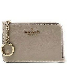 Kabelka Kate Spade Darcy medium l-zip card holder with Key Ring In Warm Taupe