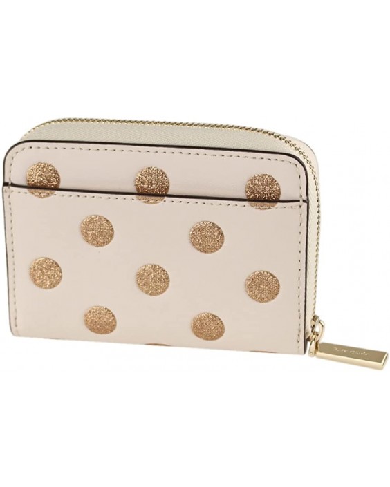 Kabelka Kate Spade New York wrapping party small zip cardcase (parchment/gold)