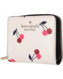 Kate Spade New York Staci Small Zip Around Bifold Dancing Cherries