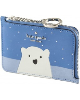 Kate Spade New York Arctic Friends L-zip Card Holder, Polar Bear