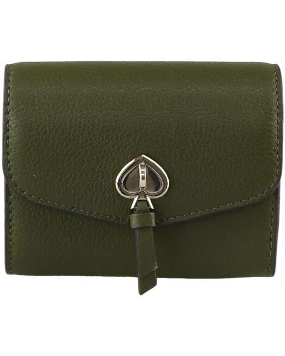 Kate Spade Marti Small Flap Pebbled Kožená In Enchanted Green