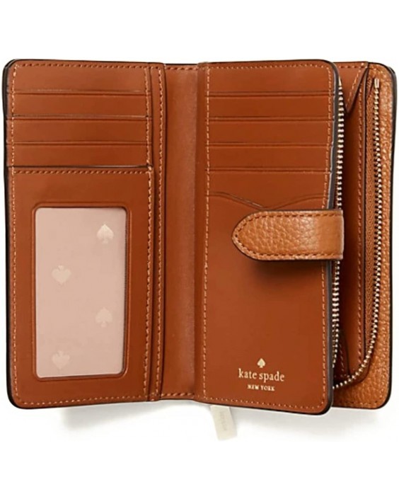 Kate Spade New York Leila Medium Compact Bifold Kožená Warm Gingerbread