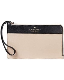 Kabelka Kate Spade staci colorblock medium l-zip wristlet Warm Beige with Black