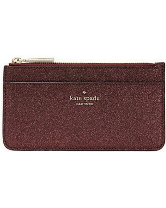 Kate Spade New York Large Shimmy Card Holder (Burgundy Deep Nova)