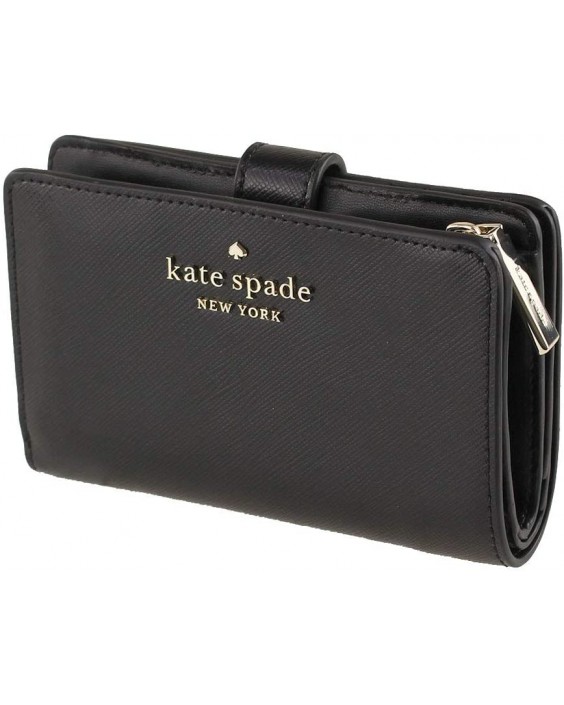 Kate Spade New York Staci Medium Compact Bifold Saffiano Black