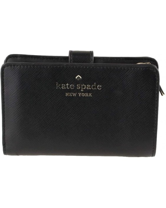 Kate Spade New York Staci Medium Compact Bifold Saffiano Black