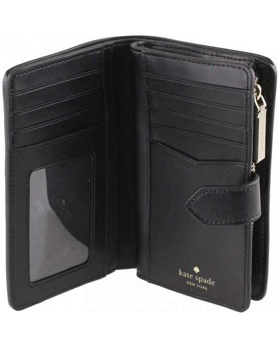 Kate Spade New York Staci Medium Compact Bifold Saffiano Black