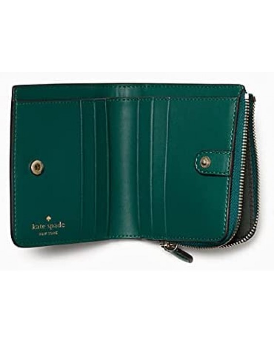 Kate Spade New York Brynn Small l-zip Bifold (Deep Jade Green)