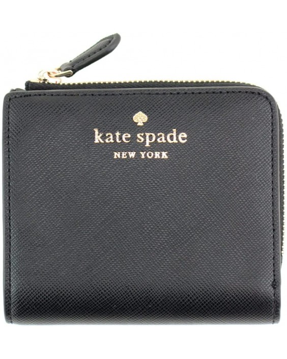 Kate Spade brynn small l-zip in black