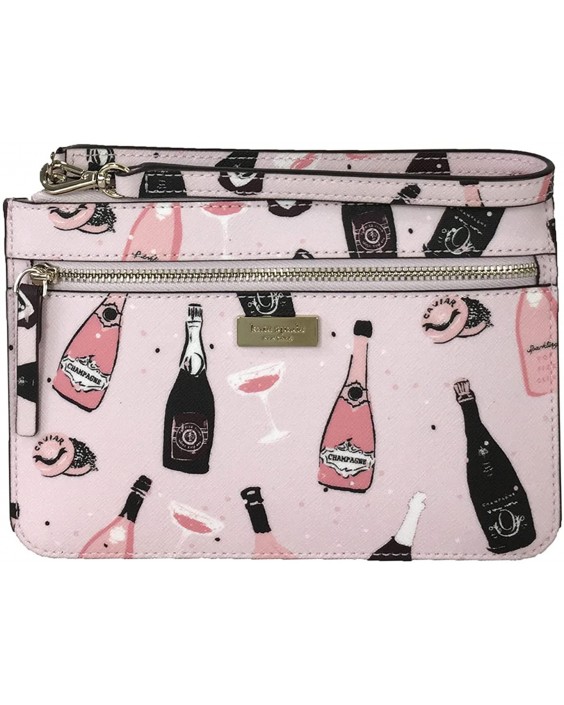 Kabelka Kate Spade Pop Fizz Champagne Print Tinie Wristlet, Pink