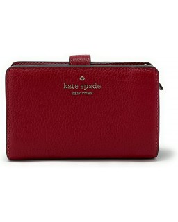 Kate Spade New York Leila Medium Compact Bifold Kožená Red Currant