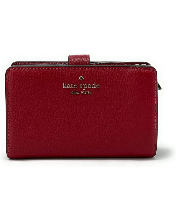 Kate Spade New York Leila Medium Compact Bifold Kožená Red Currant