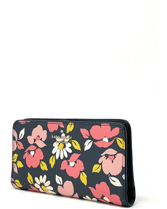 Kate Spade Darcy Road Trip Floral Large Slim Bifold Blue Multi