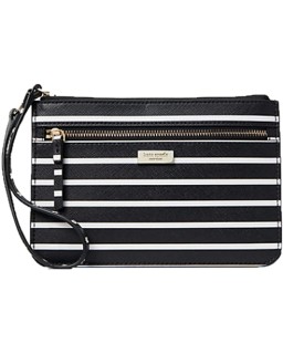 Kabelka Kate Spade New York Wristlet Shore Street Lauren Stripe Tinie, Black Stripe