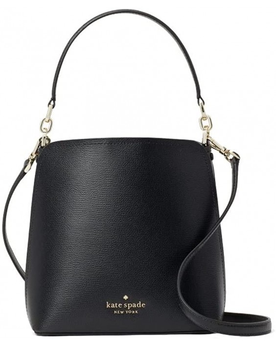 Kabelka KATE SPADE DARCY SMALL BUCKET CROSSBODY Kožená IN BLACK