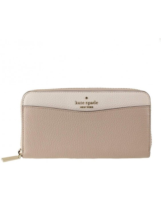 Kate Spade New York Large Continental Kožená in Warm Beige Multi