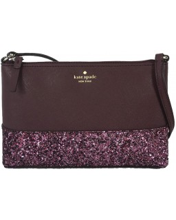 Kabelka Kate Spade Greta Court Glitter Ramey Crossbody, Cherrywood