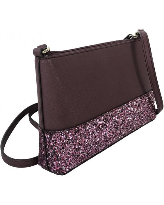 Kabelka Kate Spade Greta Court Glitter Ramey Crossbody, Cherrywood