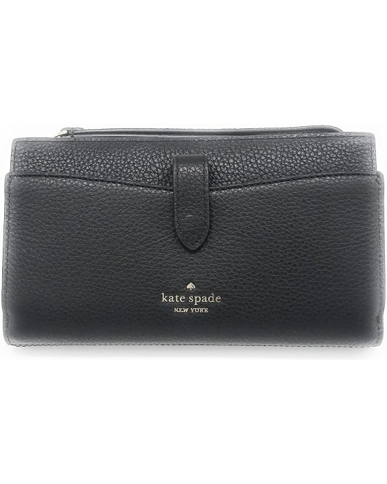 Kabelka Kate Spade New York Leila Medium Pebbled Kožená Phone Wristlet (Black)