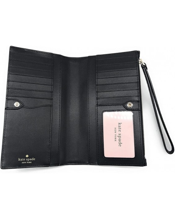 Kabelka Kate Spade New York Leila Medium Pebbled Kožená Phone Wristlet (Black)