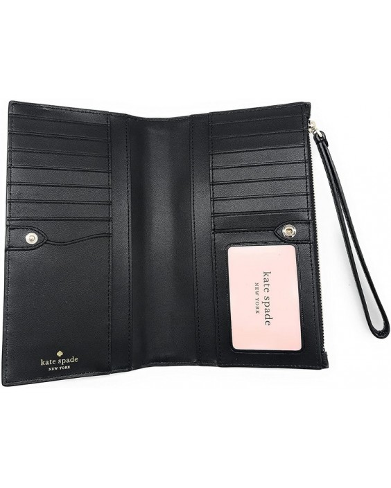 Kabelka Kate Spade New York Leila Medium Pebbled Kožená Phone Wristlet (Black)